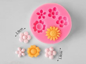 Molde silicona 5 mini florcitas 